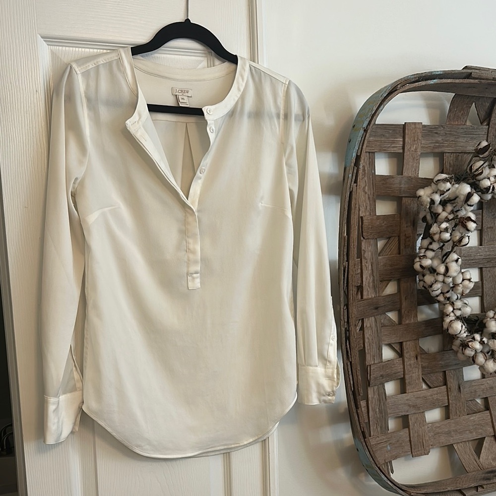 JCrew Women's Off White Blouse